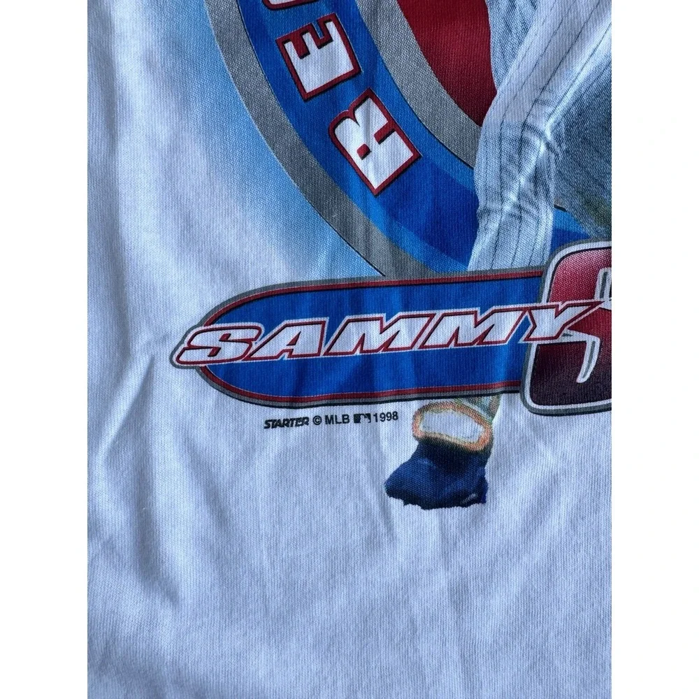 NWT Vintage Starter Chicago Cubs Sammy Sosa Graphic Mens Large‎ 90s Deadstock